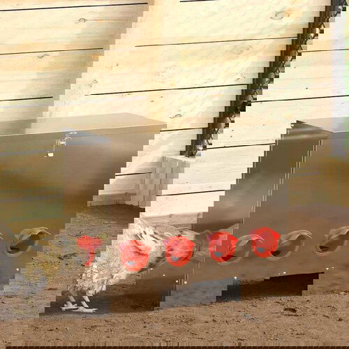 VidaXL Hranilnik za pi&amp;scaron;čance 2 pcs srebrna 60,5 x 29 x 51 cm Slike