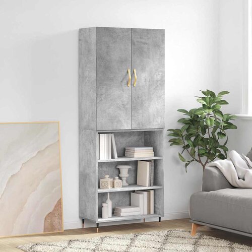  Visoka komoda siva betona 69,5x34x180 cm od konstruiranog drva Cijene