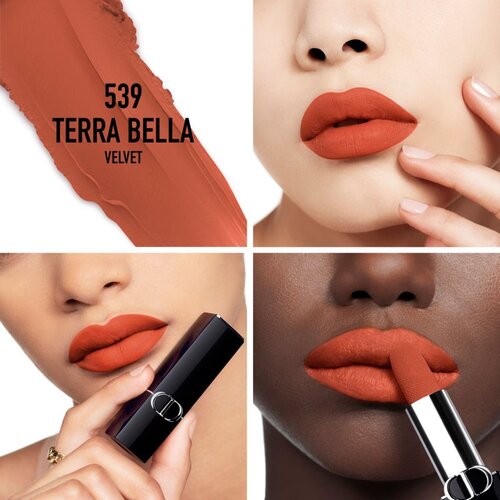 Dior Rouge dugotrajni ruž za usne punjiva nijansa 539 Terra Bella Velvet 3,5 g Slike