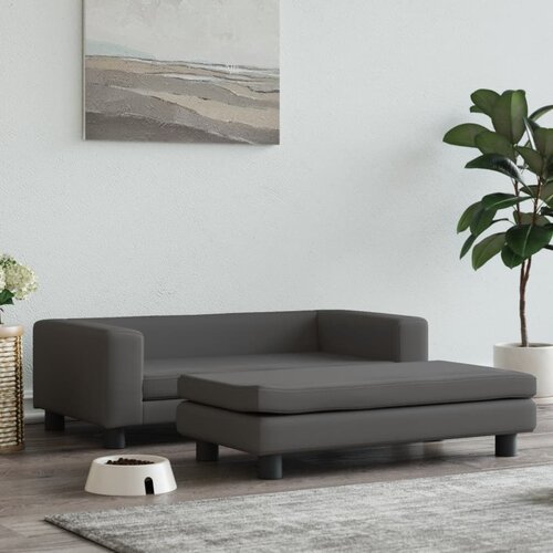 vidaXL Pasja postelja s podaljškom temno siva 100x50x30 cm žamet Cene