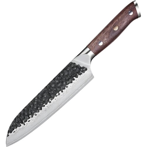 IZMAEL Damaskasti kuhinjski nož TE-37522 - Santoku / Smeđa Cijene