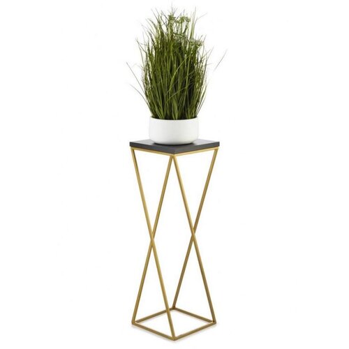  Stalak za cveće LOFT 70x24 cm zlatna/crna Cene