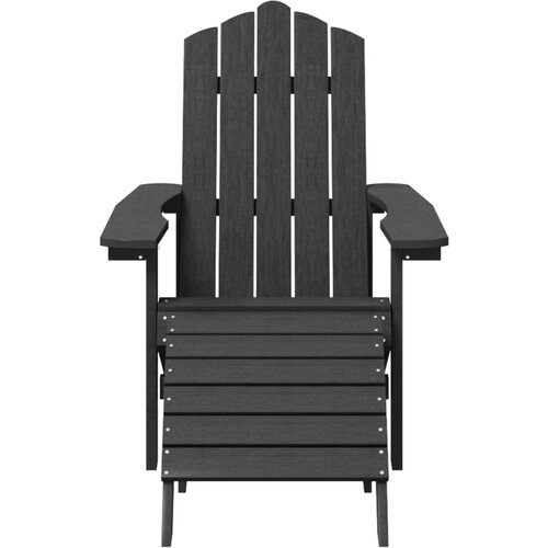  Vrtne stolice Adirondack s osloncem za noge 2 kom HDPE antracit Slike
