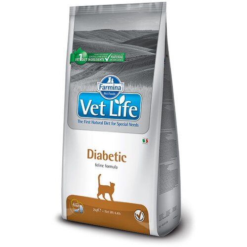 Farmina Vet Life Suva hrana za odrasle mačke Diabetic, 2kg Slike