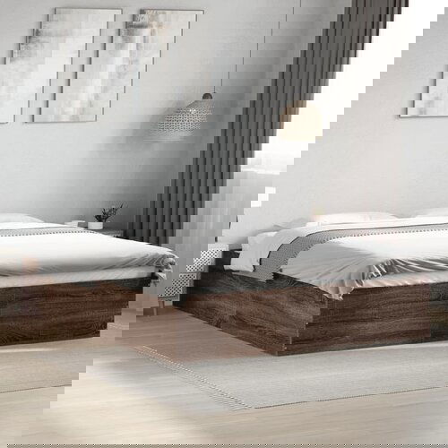 Furnova Posteljni okvir rjav hrast 150x200 cm inženirski les, (21935266) Slike