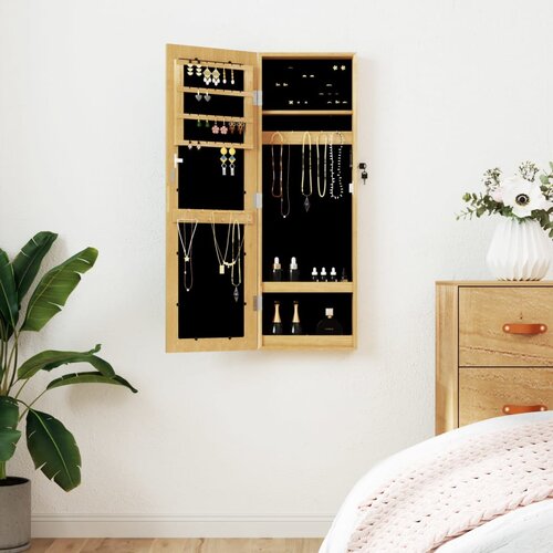 VidaXL Zidni ormarić za nakit s ogledalom 30 x 8 5 x 90 cm Slike