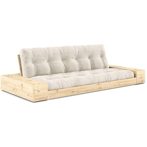 Karup Design Bela raztegljiva sedežna garnitura iz rebrastega žameta 244 cm Base &amp;ndash; Slike