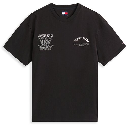 Tommy Jeans Majica 'BOROUGHS' crna / bijela Cijene