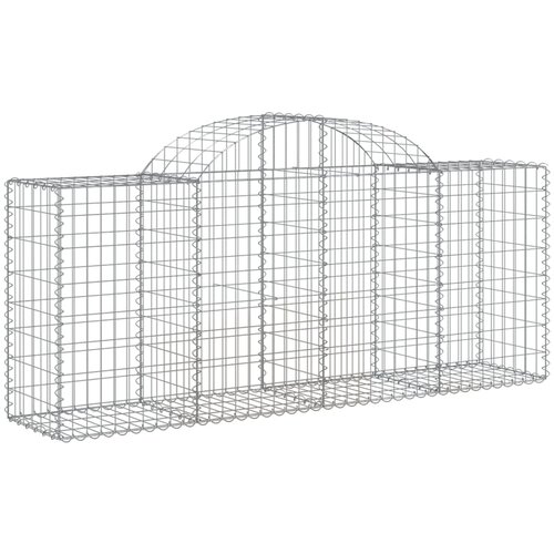  Lučne gabionske ko&amp;scaron;are 14 kom 200x50x80/100cm pocinčano željezo Slike