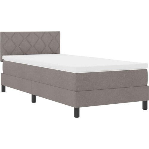 Box spring krevet Sivo-smeđa 90 x 190 cm tkanina Slike