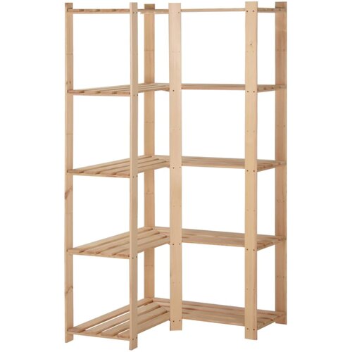  Kutni stalak za pohranu 5 razina 80x28,5x170cm masivna borovina Cijene