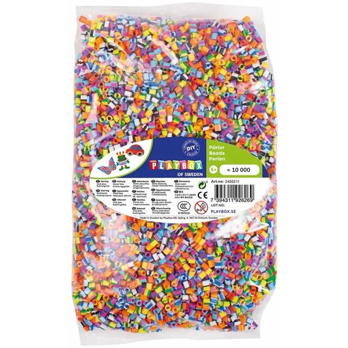 Playbox 5 mm MIDI likalne perle - črtasti kosi v paketu 10.000 kosov Cene