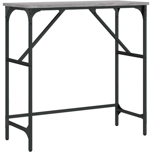 VidaXL Konzolni stol siva boja hrasta 75x32x75 cm konstruirano drvo Slike