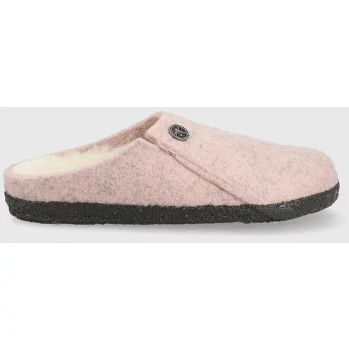 Birkenstock Dječje vunene papuče boja: ružičasta