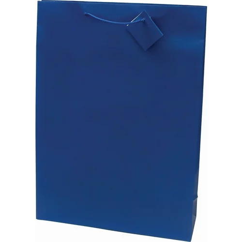  vrečka darilna 330x457x102 platificirana mat promocija - modra