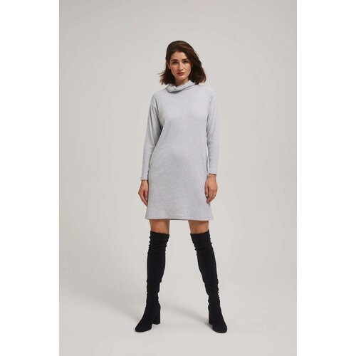 Marisse Gray Turtleneck Dress Slike