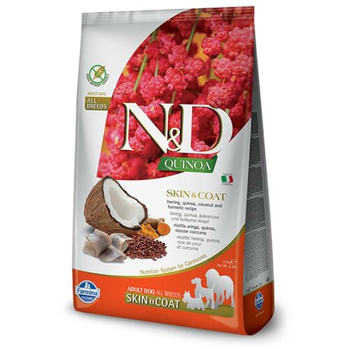 N&d quinoa hrana za pse svih rasa haringa, kinoa, kokos i kurkuma 7kg Cene
