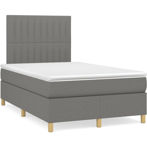  The Living Store Box spring postelja z vzmetnico LED temno siva 120x190 cm blago - Box Spring Postelja, (21518533) Cene