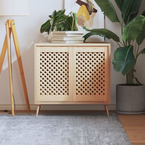 vidaXL Vrata za omarico z mrežico 2 kosa 39,5x61,5 cm trdna borovina Cene