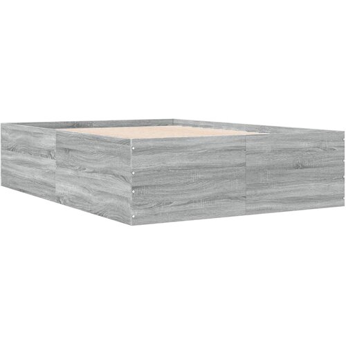  Okvir za krevet boja hrasta 140x190 cm od konstruiranog drva Slike