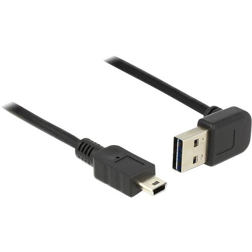Delock USB 2.0 priključni kabel [1x USB 2.0 vtič A - 1x USB 2.0 vtič Mini-B] 2 m črn obojestransko uporaben vtič\, v, (20416282) Cene