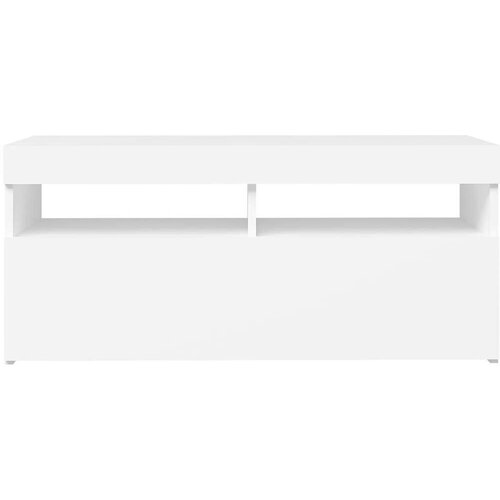 vidaXL TV ormarić s LED svjetlima bijeli 90x35x40 cm Cene
