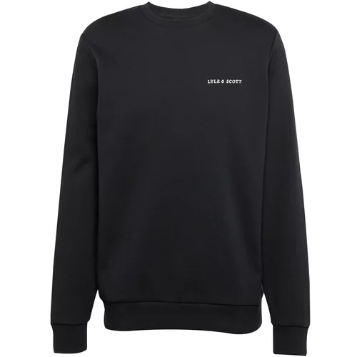Lyle & Scott Sweater majica crna / bijela
