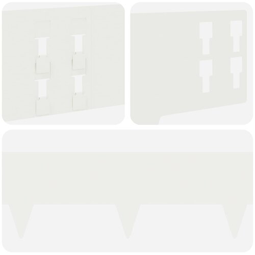  Ograda oko Travnjaka 10 pcs 100 x 15 cm Čelik Bijela Slike