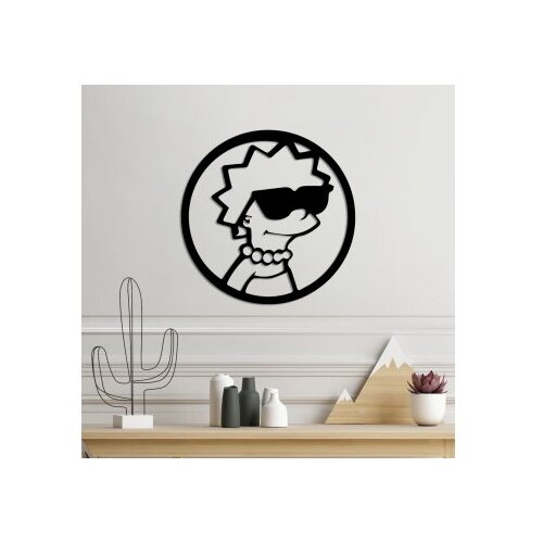 Wallity Zidna dekoracija Simpson 5, 33x33cm, Crna Cene