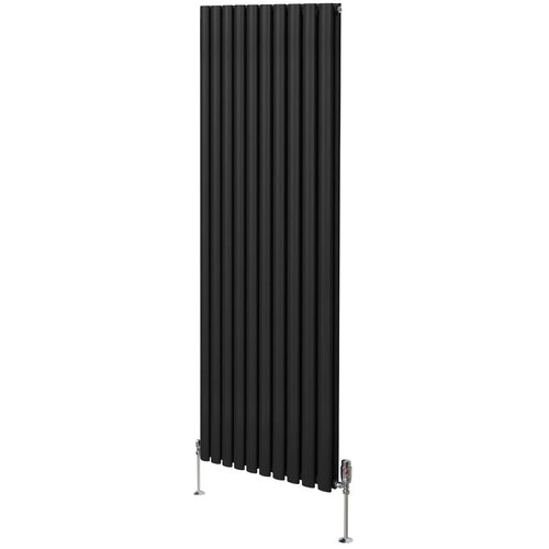 Monster ovalni radiator in ventili - 1800 mm x 600 mm - črn, (21569840) Slike