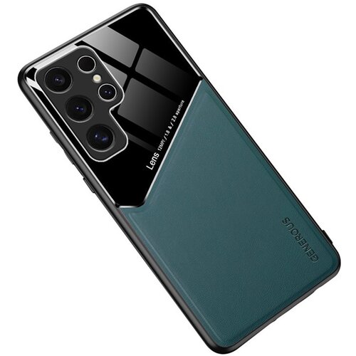 Leather Coated maska za Samsung Galaxy S25 Ultra - Green Cijene
