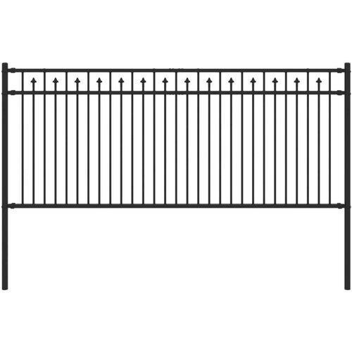  Ograde sa &amp;scaron;iljkom Crna 200 x 130 cm Čelik s prahom premazan Slike
