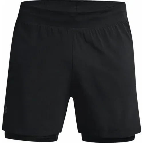 Under Armour UA Iso-Chill Run 2-in-1 Black/Black/Reflective L Kratke hlače za trčanje