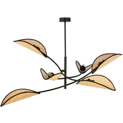  Luster na &amp;scaron;ipci LOTUS 6xE14/10W/230V crna/bež Slike