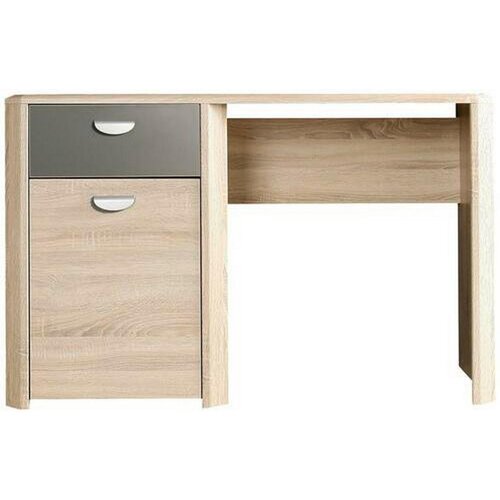 CARRYHOME pisalna miza leseni material antracit, hrast sonoma Slike