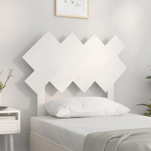 vidaXL Posteljno vzglavje belo 92x3x81 cm trdna borovina Cene