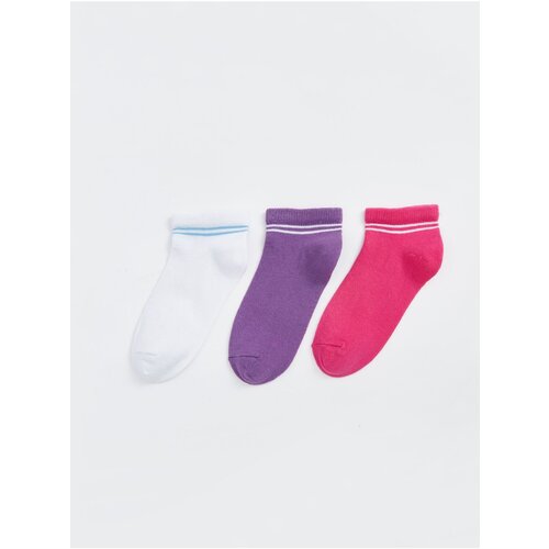 LC Waikiki 3-Pack Striped Baby Girl Booties Socks Cene