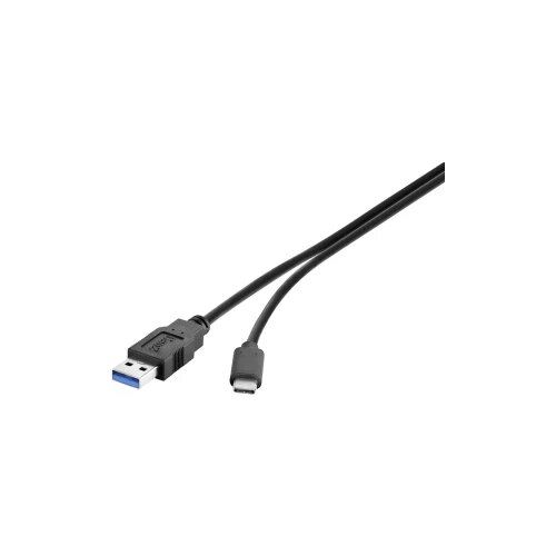 Renkforce USB 3.1 priključni kabel [1x USB 3.0 utikač A - 1x USB-C™ utikač] 1 m crne boje s UL-certifikatom, pozlaćeni utični kontak Cijene
