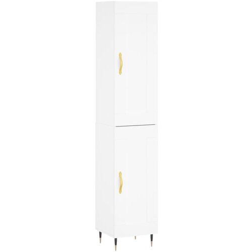  Visoka komoda bijeli 34,5x34x180 cm od konstruiranog drva Slike
