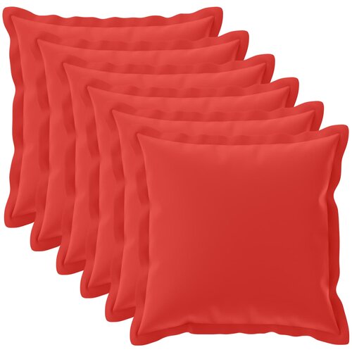  Presvlaka za jastuk 6 kom. HOUTEN Crvena 80 x 80 cm Poliester Cijene