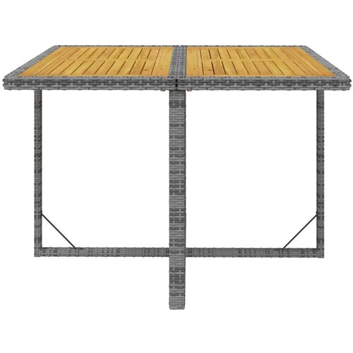  5-dijelni vrtni blagovaonski set od poliratana sivi Siva 109 cm table length Slike