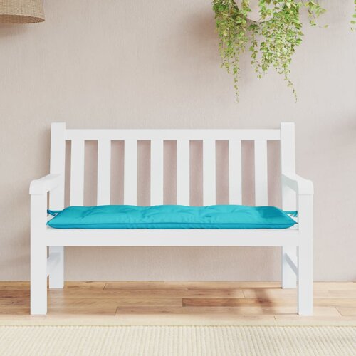 VidaXL Blazina za vrtno klop turkizna 120x50x7 cm blago Slike