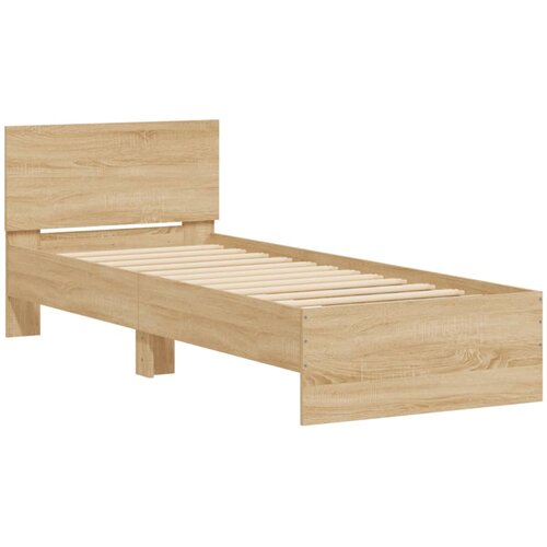 vidaXL Okvir za krevet s uzglavljem boja hrasta 90x200 cm drveni Cene