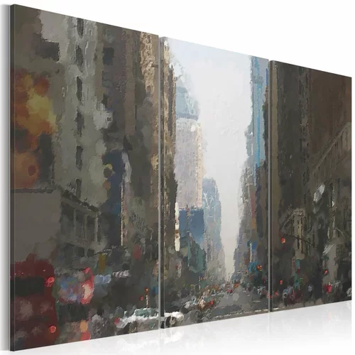  Slika - Rainy city behind the glass 90x60