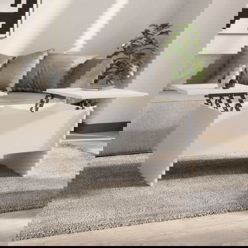 vidaXL Klubska mizica bela 80x50x42,5 cm konstruiran les Cene