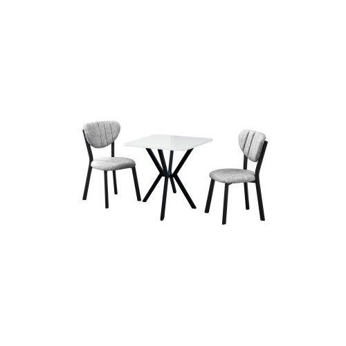 Hanah home Set Trpezarijski sto i 2 stolice Elma Grey White Cene