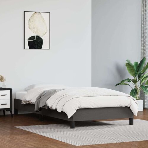  Za krevet sivi 100x200 cm od umjetne kože Slike