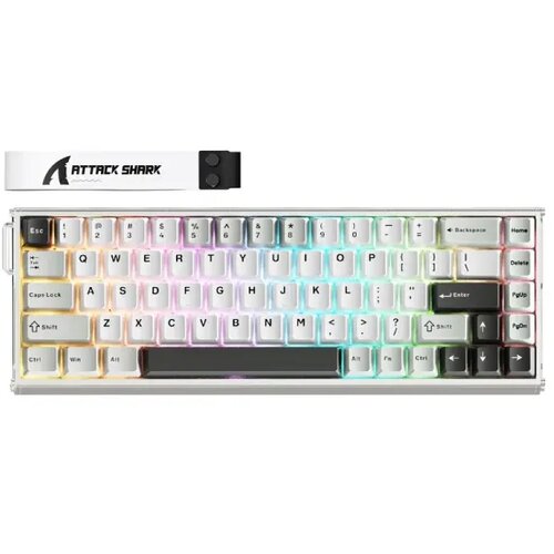 Attack Shark gaming tastatura X68MAX magnetic switches/rt/snaptap/dks/mt/tgl/aluminium/starry white Cene