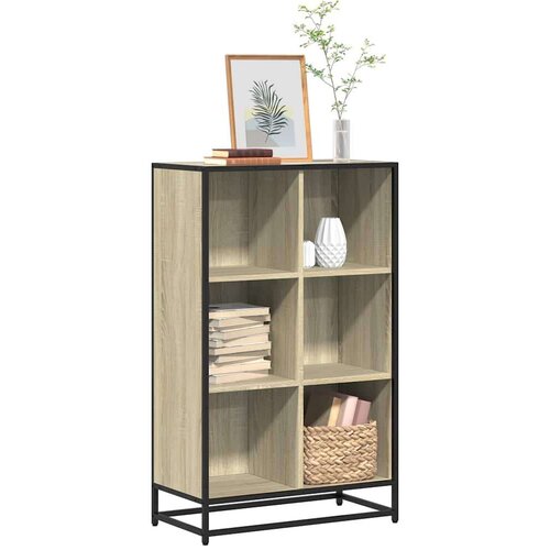 vidaXL Knjižna omara sonoma hrast 65,5x33x107,5 cm iverna plošča Cene