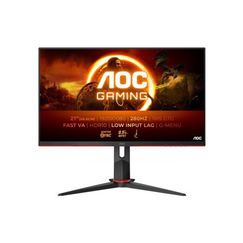 AOC monitor 27G2ZN3/BK 27"/VA/1920x1080/280Hz/0,5ms MPRT/HDMIx2,DP/Pivot,visina/Adaptive sync/crna Cene